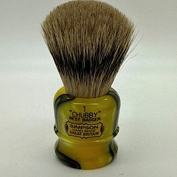 'Brush Handle of the Month' Chubby CH1 Best Badger Medallion Yellow