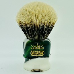 Chubby 2 2 Band Silvertip Badger Emerald Candy 