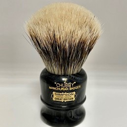Limited Edition Chubby 2 Manchurian Badger Faux Ebony Gold Marble