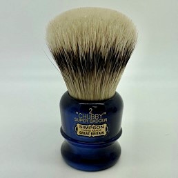 Chubby 2 Super (Silvertip) Badger Faux Sapphire 
