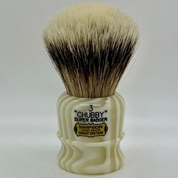 Chubby 3 Super Silvertip Badger Ivory Stripe