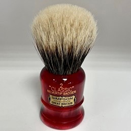 Limited Edition Classic 2 2 Band Silvertip Badger Faux Ruby 