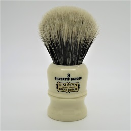Special Edition Duke 3 Two Band Silvertip Badger faux Ivory