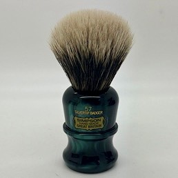 Easter Special Fifties 57 Series 2 Band Silvertip Badger Faux Emerald 