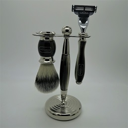 Alexander Simpson Est. 1919 Classic Synthetic Fibre Mach III Shaving Set Black Mist
