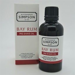 SALE Alexander Simpson Est. 1919 Pre-Shave Oil Bay Rum