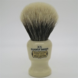 Special Edition Commodore X1 Two Band Silvertip Badger faux Ivory