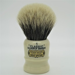 Special Edition Classic 1 Two Band Silvertip Badger faux Ivory