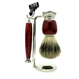 SALE Simpson Luxury Shaving Set Briar Root Hardwood Mach III