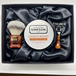 Limited Edition Luxury Shaving Gift Set Chubby CH1 Platinum Fibre Copper Ice Sandalwood 