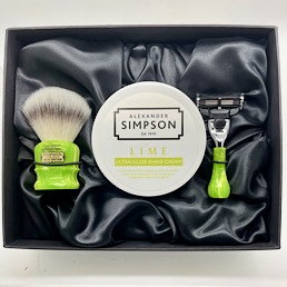Limited Edition Luxury Shaving Gift Set Chubby CH1 Platinum Fibre Lime 