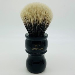 SALE  M7 Two Band Silver Tip Badger Faux Ebony