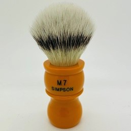 Special Edition M7 Platinum Fibre Faux Butterscotch Shaving Brush 