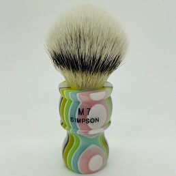 Special Edition M7 Platinum Fibre Candy Stripe Shaving Brush 