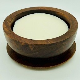 Small wooden soap bowl & soap