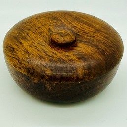 Small wooden soap bowl & soap